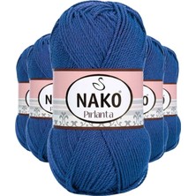 5 Adet Pırlanta Amigurumi El Örgü Ipi Yünü Koyu Mavi 10084 Mariposa Secret