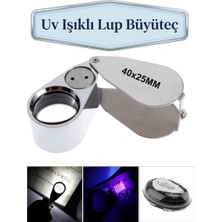 Neler Geldi Neler 40X25 mm Özel Kutulu LED ve Uv Işıklı Lup Büyüteç Lup Mercek Kuyumcu Büyüteci Saatci Tamirci Büyüteç