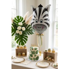 Partixa Safari Zebra Kafa Folyo Balon