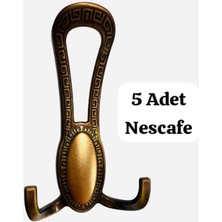 Eymen Meral Aksesuar 5´li Portmanto Askı Nescafe Lüx Zamak Vidalar Dahil Vestiyer Elbise Askılığı Havlu Askılığı Için Uyumlu Sağlam ve Estetik