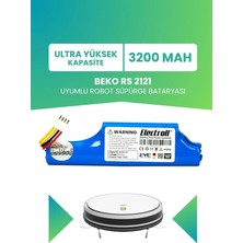 Electroll Beko Rs 2121 Uyumlu Batarya (Ultra Yüksek Kapasite) 3200MAH Pil Robot Süpürge Bataryası Değişimi