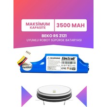 Electroll Beko Rs 2121 Uyumlu Batarya (Maksimum Kapasite) 3500MAH Pil Robot Süpürge Bataryası Değişimi
