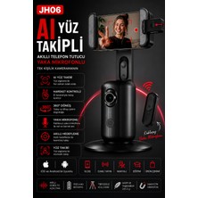 Airstorr JH06 Aı Yüz Takipli Akıllı Telefon Tutucu Kablosuz Yaka Mikrofonlu 360° Otomatiktakip Gimbal
