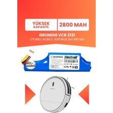 Electroll Grundig Vcr 2131 Uyumlu Batarya (Yüksek Kapasite) 2800MAH Pil Robot Süpürge Bataryası Değişimi