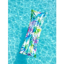 Haki Store Intex Tropikal Yaprak Desenli Şişme Deniz Yatağı 183X69 cm Renkli Havuz Plaj Yatağı