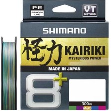 Shimano Kairiki + 8x 300 mt Multi Color Ip Misina