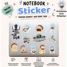 Sb Store Rick ve Morty Temalı Sticker Notebook Tablet Etiketi MODEL20