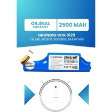 Grundig Vcr 3129 Uyumlu Batarya (Standart Kapasite) 2500MAH Pil Robot Süpürge Bataryası