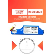 Grundig Vcr 3129 Uyumlu Batarya (Yüksek Kapasite) 2800MAH Pil Robot Süpürge Bataryası