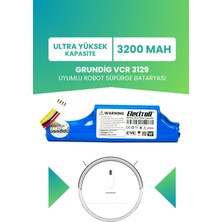 Grundig Vcr 3129 Uyumlu Batarya (Ultra Yüksek Kapasite) 3200MAH Robot Süpürge Bataryası