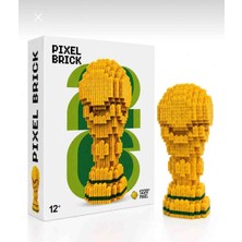 Pixel Brick Dünya Kupası Kupa Modeli Yapı Blokları Seti – 1220 Parça Dekoratif Koleksiyon Oyuncağı