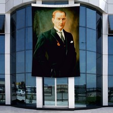 Punto Dizayn Başkumandan Gazi Mustafa Kemal Atatürk Poster Bayrak Raşel Kumal 4x6 Metre Ata7