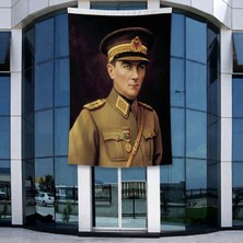 Punto Dizayn Atatürk Asker Ünüformasıyla Poster Bayrak Raşel Kumal 4x6 Metre ATA52