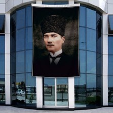 Punto Dizayn Sivil Mustafa Kemal Atatürk Poster Bayrak Raşel Kumal 4x6 metre ATA35