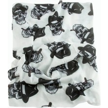 İlkyaz Fashion Kuru Kafa Desenli Baff Boyunluk
