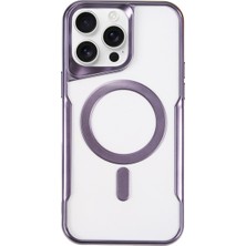 Renas Store Iphone 16 Pro Max Kılıf Boyi Magsafe Silikon Kapak - Derin Mor
