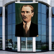 Punto Dizayn Sivil Başkumandan Gazi Mustafa Kemal Atatürk Poster Bayrak Raşel Kumal 4x6 Metre Ata6