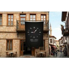 Punto Dizayn 10 Kasım Unutmayacağız Sonsuz Saat Temalı Anma Bayrağı Poster Bayrak Premium Raşel Kumaş 300X450CM ATA76