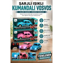 Sıraç İthalat Sıraç Ithalat Şarjlı Işıklı Kumandalı Vosvos Araba 1:27 Ölçek Uzaktan Kumandalı Oyuncak Araba – Pembe Renk Seçeneği