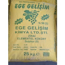 Ege Gelişim Elementel Nano Kükürt %98 Akrep ve Yılan Kovucu – 25 kg | Toprak Düzenleyici ve Yüksek Saflıkta Kükürt