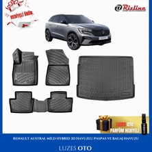 Rizline Renault Austral Mild Hybrid 3D Havuzlu Paspas ve Bagaj Havuzu (Üst Bagaj Düz Yükleme Eşiği Uygun Değil) 2025 Model Uyumlu