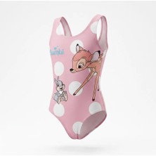 Mutlu Bebe Bulvar Kız Çocuk Pembe Desenli Tek Parça Mayo Yazlık Deniz Havuz Mayosu
