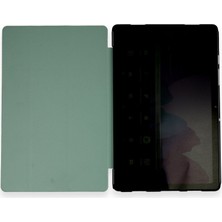 Solmazlar Online Galaxy T970 Tab S7 Plus 12.4 Kılıf Tablet Smart Kılıf - Koyu Yeşil