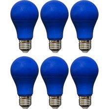 Avarson (6 Adet) Osaka 10W Mavi Işık E27 Duylu (Kalın Duy) LED Ampul