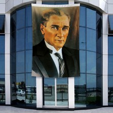 Punto Dizayn Sivil Mustafa Kemal Atatürk Ay-Yıldız Poster Poster Bayrak Raşel Kumal 4x6 metre ATA2