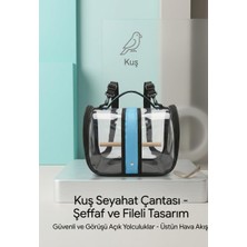 Wolypet Şeffaf Taşınabilir Kuş Taşıma Çantası - Güvenli ve Şık Yolculuklar Ölçüler: 30 x 18 x 20 cm