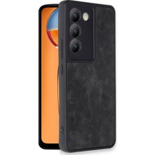 Solmazlar Online V30 Lite 4g Kılıf Aras Deri Kapak - Siyah