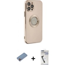 Pileli Store Pilelistore™ iPhone 12 Pro Kılıf Iz Form Serisi - Şeffaf Uv Polymer Nano Ekran Koruyucu + Shine Kamera Lens Koruma Cam - Pe