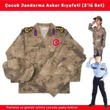 Kordak Jandarma Çocuk Kıyafeti - Çocuk Asker Kıyafeti - Jandarma Çocuk Üniforması (3'lü Set)