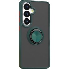 Solmazlar Online Galaxy S26 Montreal Yüzüklü Silikon Kapak - Yeşil