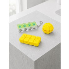 İlya Ada 3'lü Fidget Oyuncak Seti (Işıklı Klavye-Sonsuz Küp-Zıplayan Stres Topu)