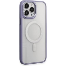 Solmazlar Online iPhone 15 Pro Max Kılıf Room Magneticsafe Silikon - Lila