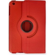 Solmazlar Online iPad Mini 1 Kılıf 360 Tablet Deri Kılıf - Kırmızı