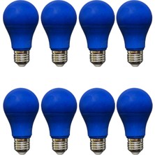 Avarson (8 Adet) Osaka 10W Mavi Işık E27 Duylu (Kalın Duy) LED Ampul
