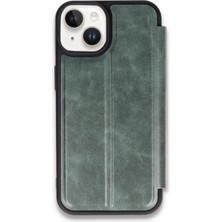 Solmazlar Online iPhone 15 Kılıf Flip Cover - Koyu Yeşil