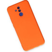 Solmazlar Online Mate 20 Lite Kılıf Nano Içi Kadife Silikon - Turuncu