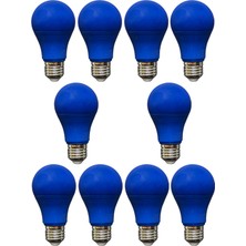 Avarson (10 Adet) Osaka 10W Mavi Işık E27 Duylu (Kalın Duy) LED Ampul