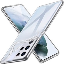 Solmazlar Online Galaxy S21 Ultra Kılıf Lüx Şeffaf Silikon