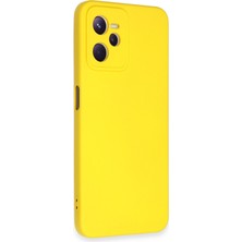 Solmazlar Online Realme C35 Kılıf Nano Içi Kadife Silikon - Sarı