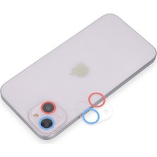 Solmazlar Online iPhone 13 Renkli Kamera Lens Koruma Cam - Pembe-Mavi