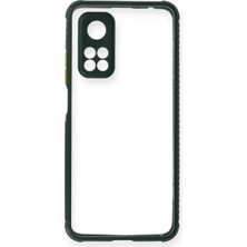 Solmazlar Online Mi 10T Pro Kılıf Miami Şeffaf Silikon - Koyu Yeşil