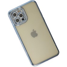 Solmazlar Online iPhone 12 Pro Kılıf Joke Taşlı Silikon - Mavi