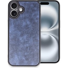 Solmazlar Online iPhone 16 Plus Kılıf Aras Deri Kapak - Lacivert