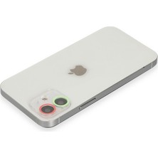 Solmazlar Online iPhone 12 Renkli Kamera Lens Koruma Cam - Yeşil-Pembe