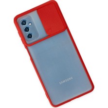 Solmazlar Online Galaxy M52 5g Kılıf Palm Buzlu Kamera Sürgülü Silikon - Kırmızı