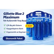 Solmazlar Online Jilet Blue 2 Maximum Tek Kullanımlık Tıraş Bıçağı 5 Adet Ekonomik Paket